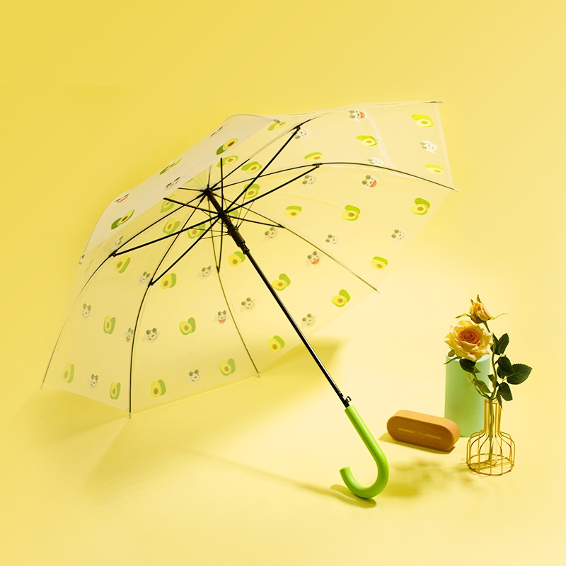JOY&DOGA晴雨两用伞长柄透明雨伞牛油果图案创意雨伞