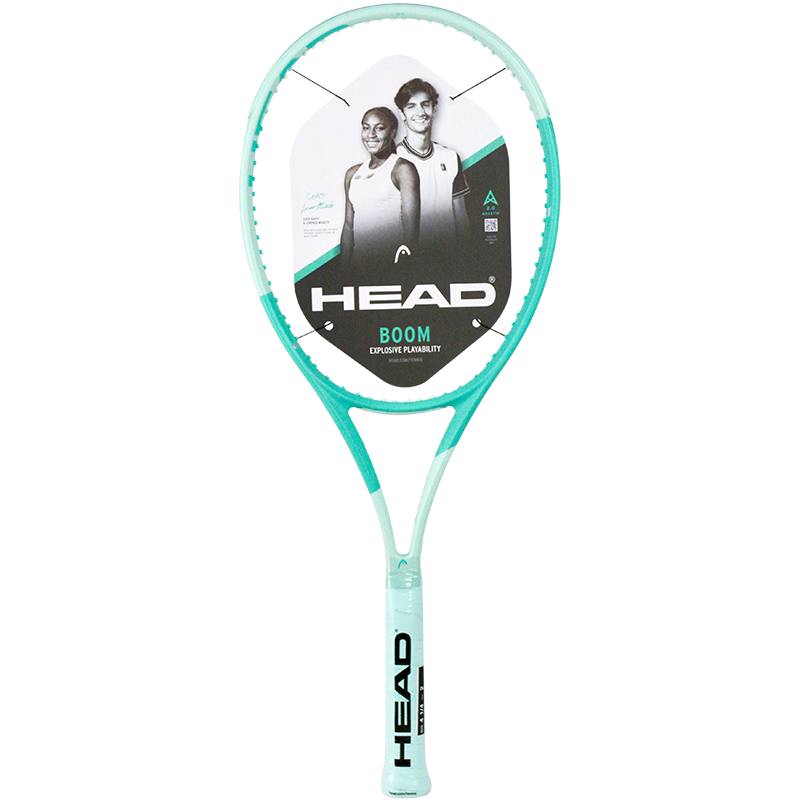 海德（HEAD）BOOM網(wǎng)球拍薄荷綠高芙比賽全能型全碳素纖維網(wǎng)球拍專業(yè)拍男女單拍 MP薄荷綠295克 230414 2號(hào)柄