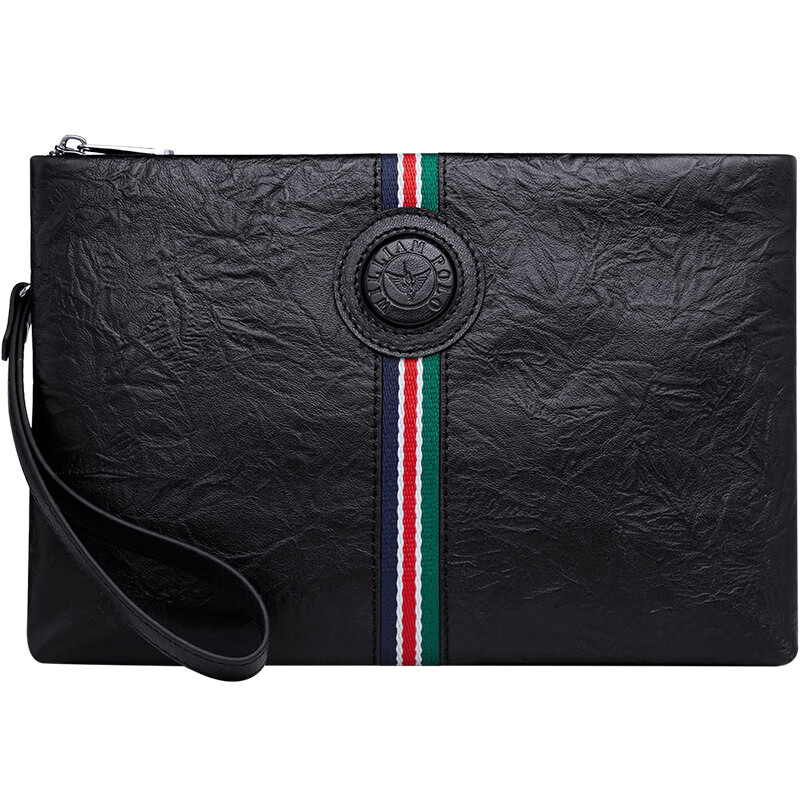 williampolo保罗男士手包包手拿包手提信封包牛皮手机皮包休闲小夹包