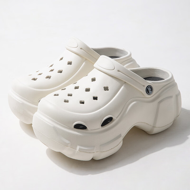 堡勒迪(baoledi)34码小个子女鞋踩屎鞋洞洞鞋厚底女夏季潮增高户外