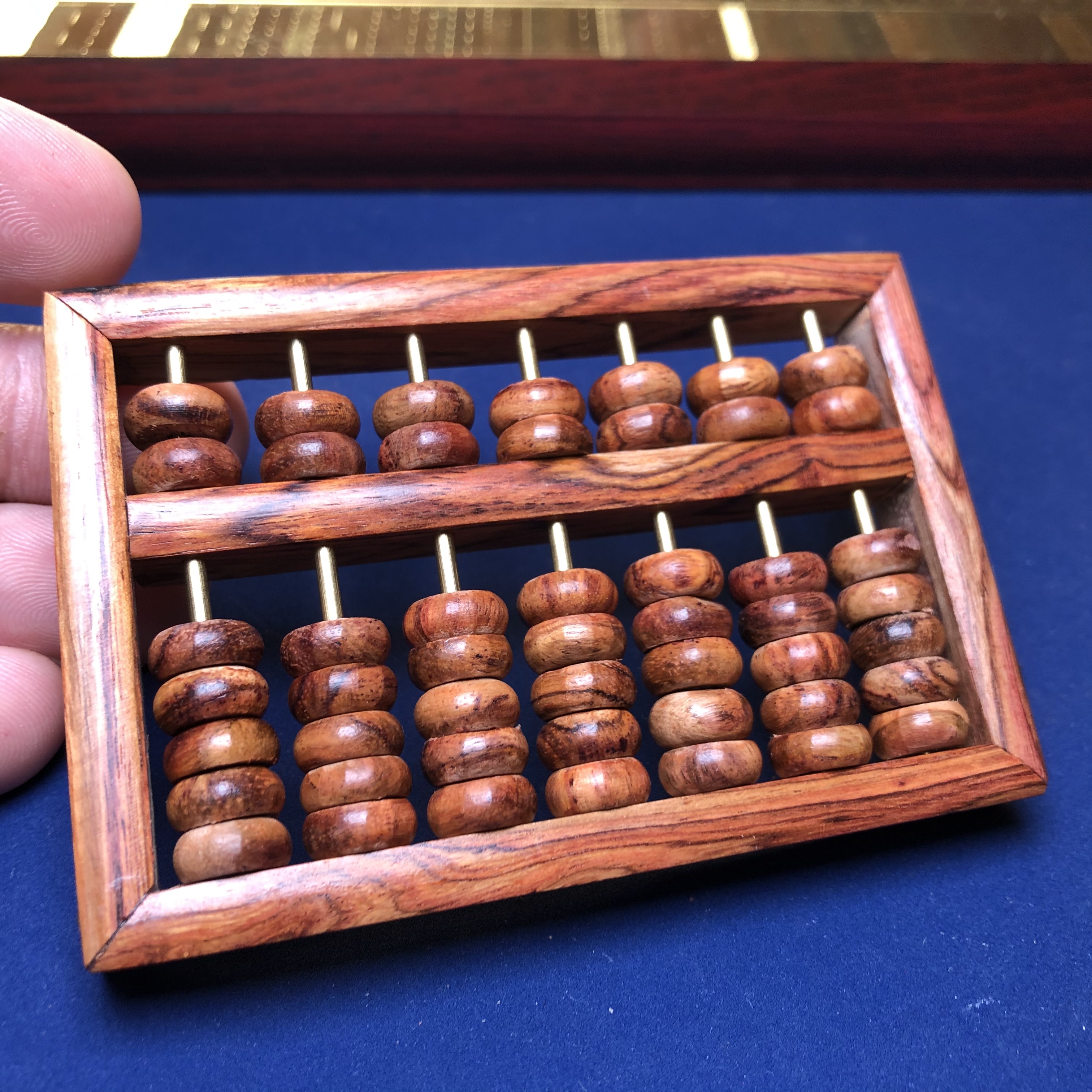 正宗海南黄花梨如意算盘 纯手工实用书房办公室摆件海黄礼物礼品 海南