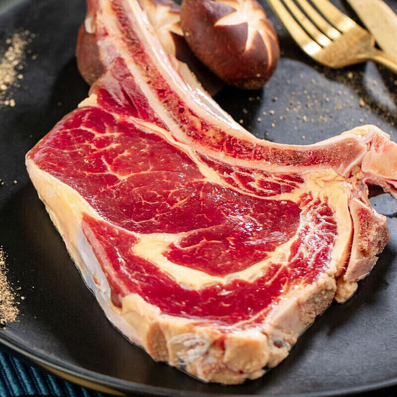 伯贤 生鲜新鲜战斧牛排 新鲜牛肉生鲜厚切牛排 战斧牛排4片装