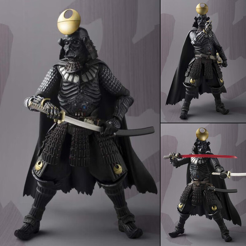 clcey星球大战星球大战黑白武士漫威钢铁侠蜘蛛侠可动 1代黑武士 国产