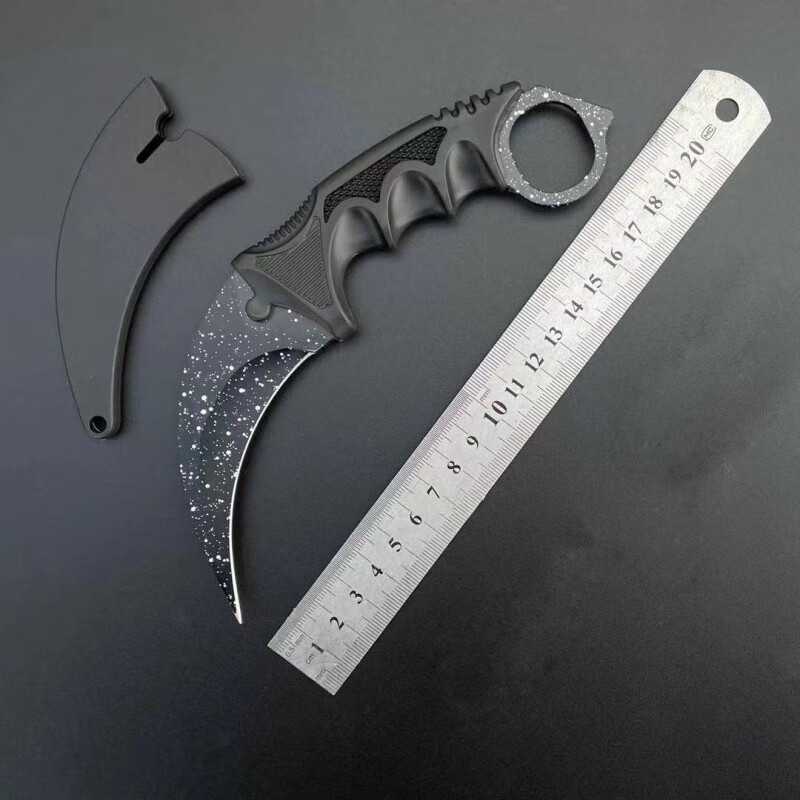 cs go游戏周边csgo爪子刀实物模型金属玩具实体鹰爪 星光黑 配刀鞘