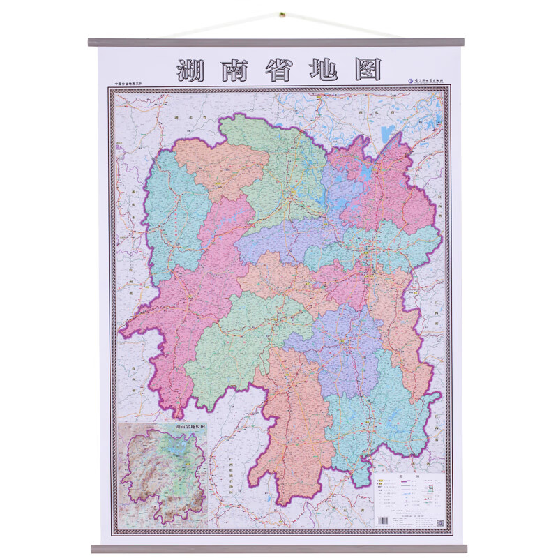 4米x1米 高清防水带挂绳 竖版 政区图地形地貌 道路交通 行政