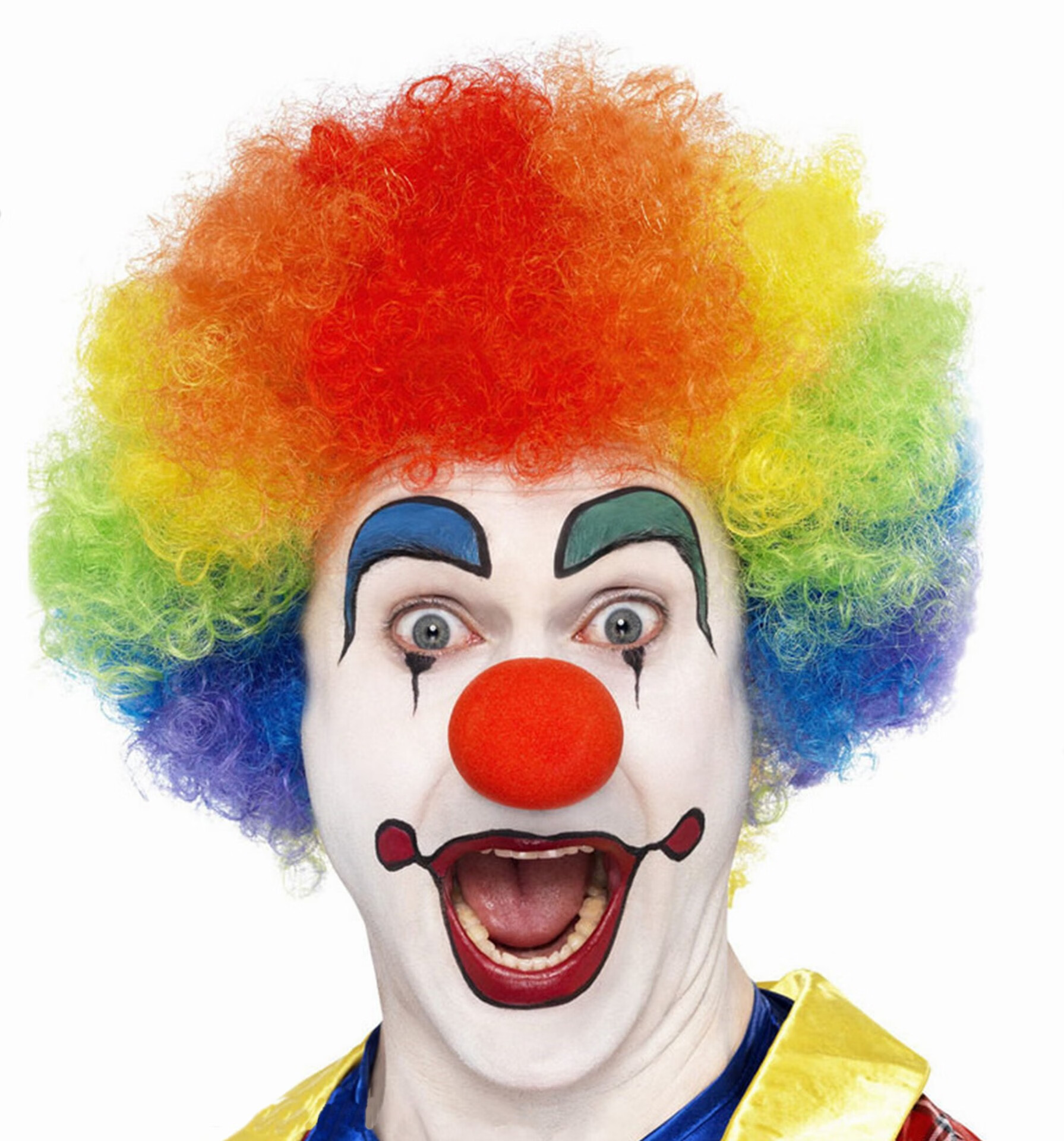 爆炸头假发小丑发球迷假发彩色化妆舞会头套 红色