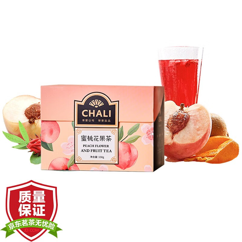 茶里 ChaLi 花果茶茶叶水蜜桃味水果茶玫瑰花茶冷泡茶盒装150g