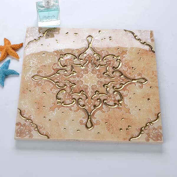 文枝卫生间瓷砖抛晶砖300x300背景墙砖滑地砖厨房镀金砖阳台k金砖 1