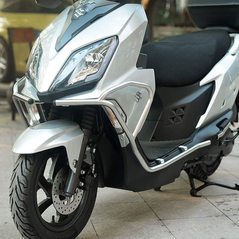 全金美伦适用于轻骑铃木uy125保险杠踏板车改装uy125t前后保护杠防摔