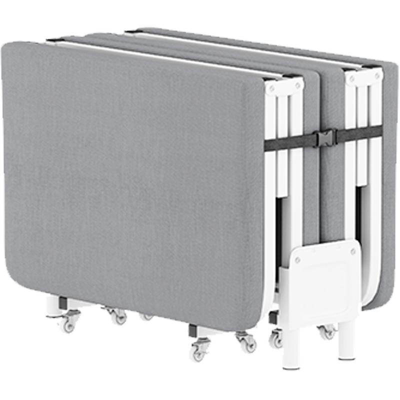 密林 办公室折叠床午休单人床便携四折午睡神器家用简易硬板医院陪护床 科技布款(海绵床垫) 长190cm 宽80cm   高30cm