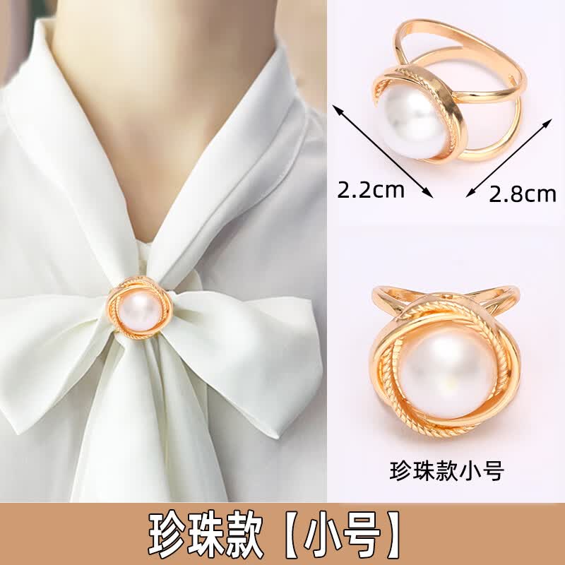 visit丝巾扣仿珍珠花胸针大衣腰带扣固定扣高档女胸花围巾飘带扣蝴蝶