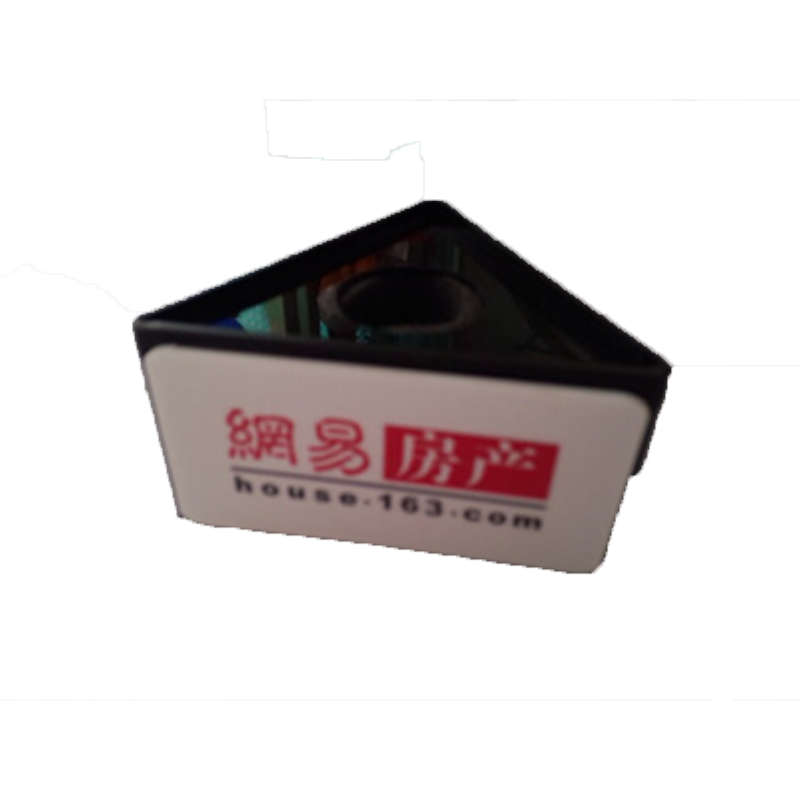 三角话筒台标/电视台采访话筒标/ 台标盒/活动主持台标/主持麦标 白色
