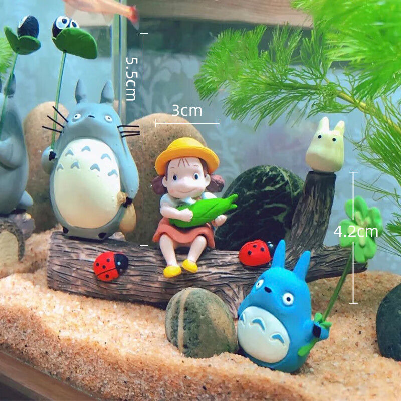 诗迦努鱼缸卡通造景套餐微景观童话创意装饰摆件树脂水草缸布景躲