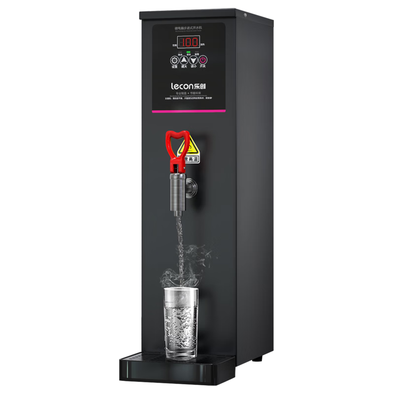 乐创（lecon）开水机商用步进式开水器全自动电热热水器不锈钢奶茶店设备出水量35L/h直饮水机KW-10SA