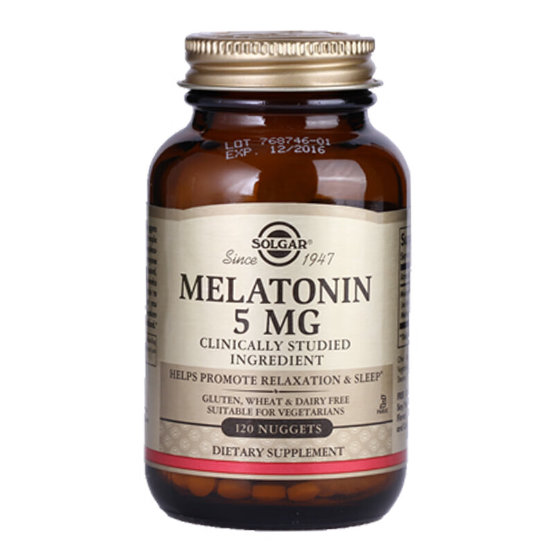 solgar美国进口褪黑素5mg素120片 120片
