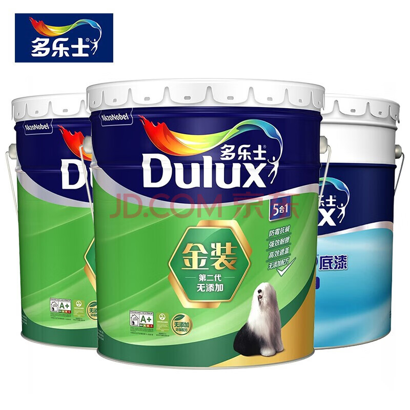 多乐士(dulux)金装第二代五合一无添加乳胶漆墙面漆内墙底面漆涂料