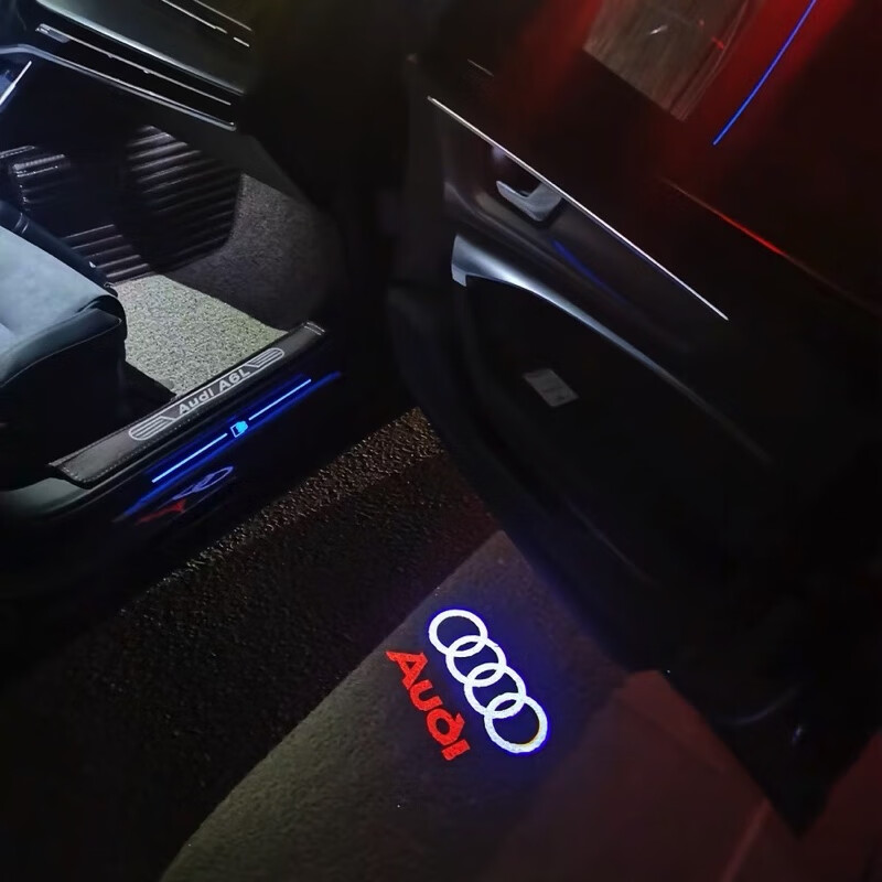 奥迪s4镭射迎宾灯a4l a6l a3l a5 a8l q3 q5l q7 q8车门r8投影灯 奥迪
