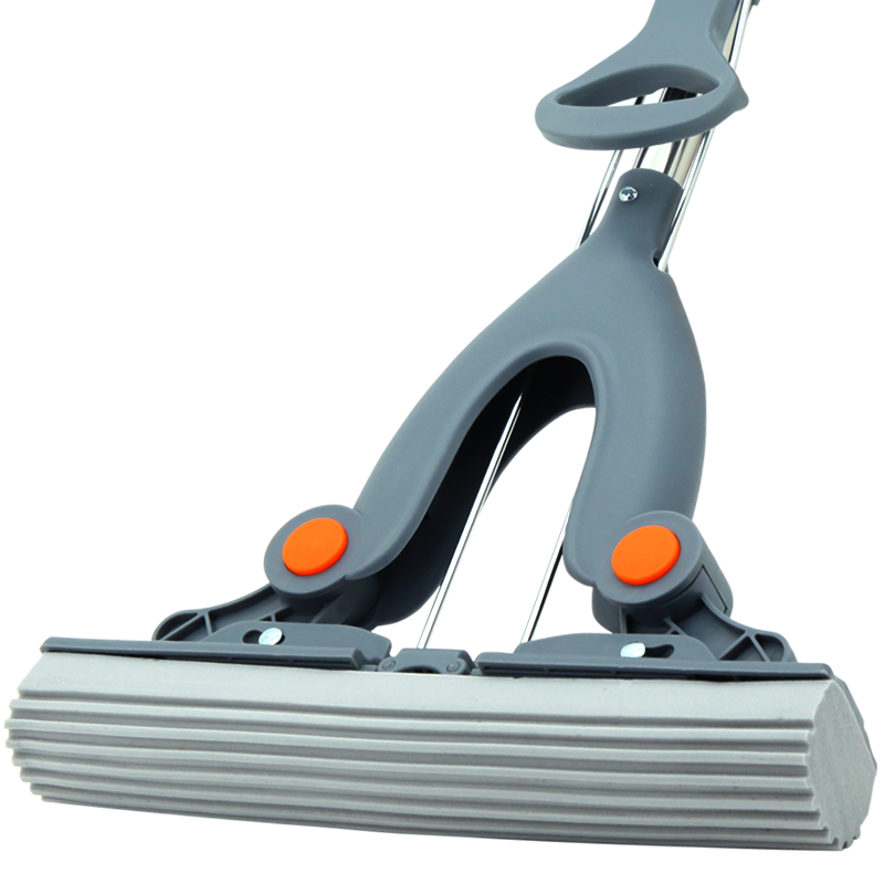 伊司達（EAST） 膠棉拖把免手洗懶人拖把海綿地拖對折式大號吸水拖布拖地托把 拖把+1個配頭+1個清洗桶