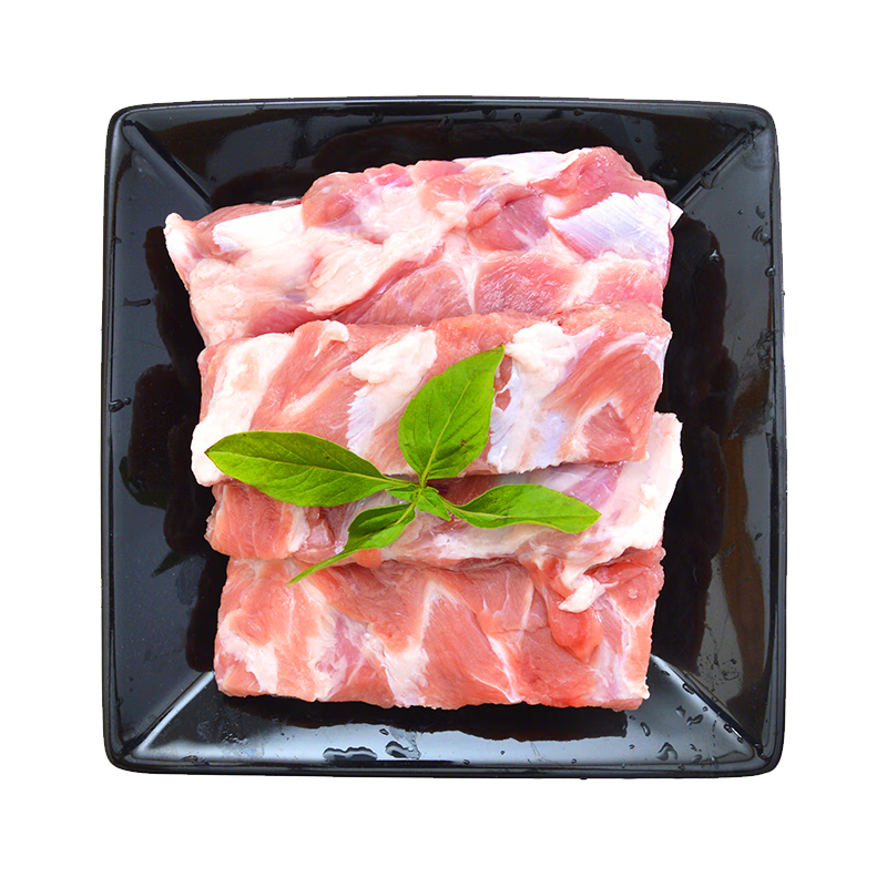 密園小農排骨生鮮黑豬豬肉 生鮮國產跑山散養(yǎng)五花肉土豬純肋排新鮮小排骨 1kg 黑豬肋排（精排）