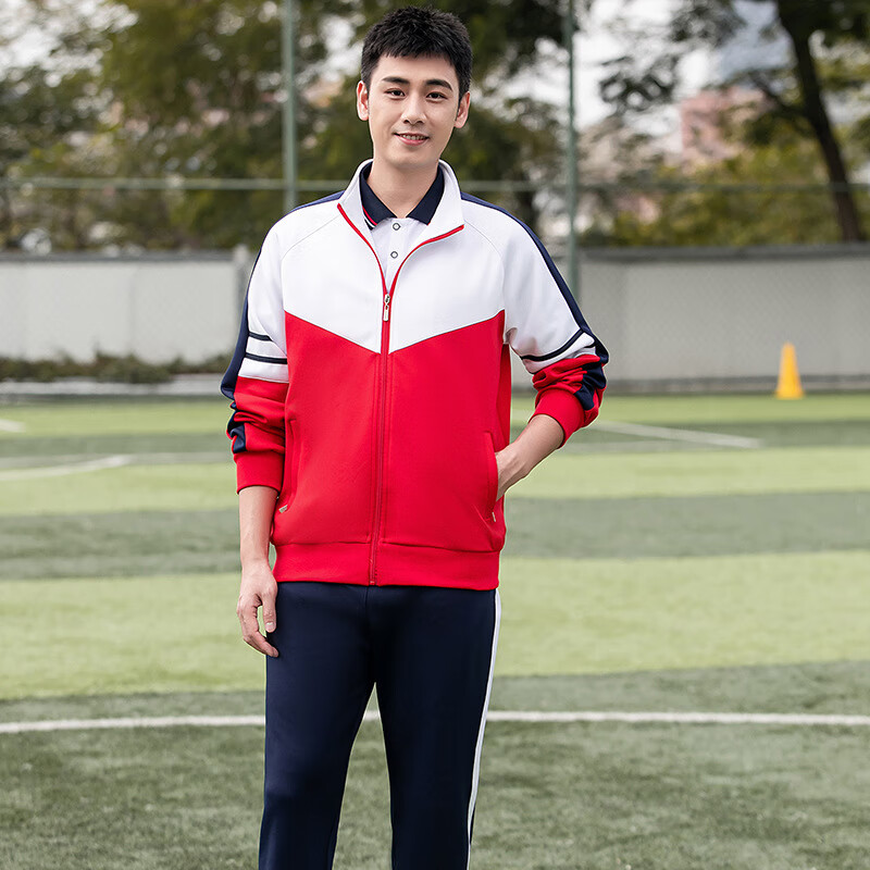 优旭中学生校服套装春秋季三件套高中运动会男女团体服初中生长袖