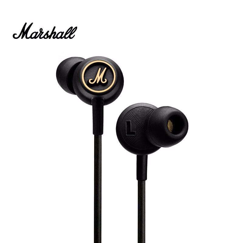 马歇尔（Marshall）MODE EQ耳机入耳式摇滚重低音HIFI人体工程学有线耳塞 黑色 通用版