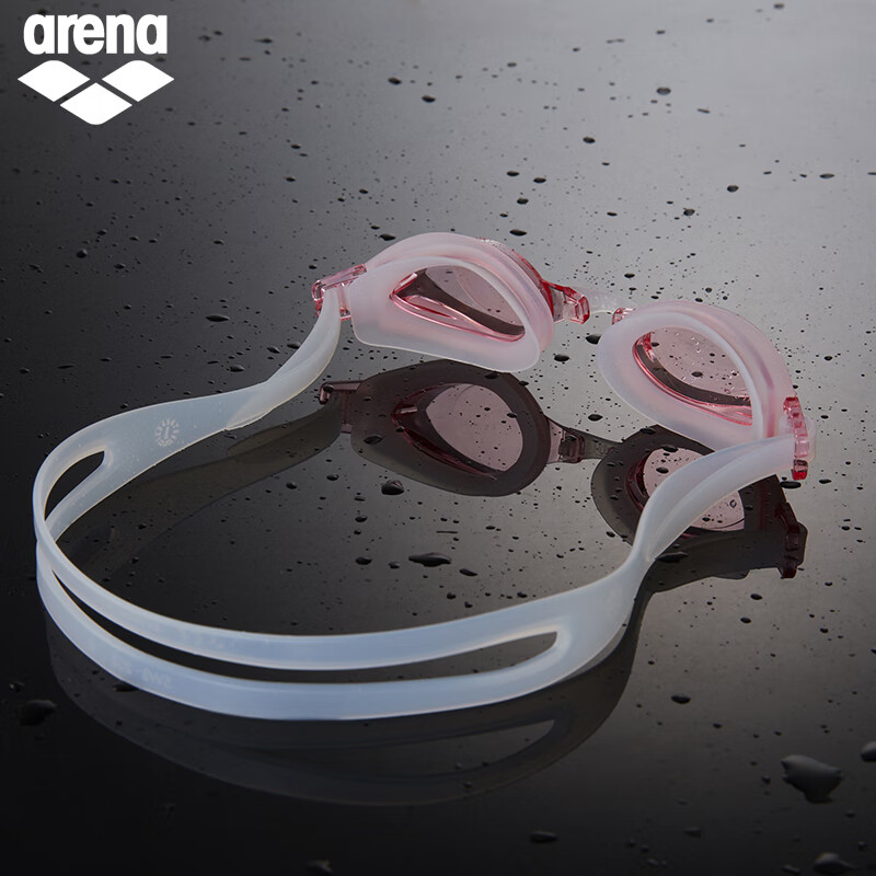 阿瑞娜（arena）防雾先锋进口高清防水泳镜青少年男女泳镜不起雾游泳镜  粉色-非镀膜款（4100JE-CPNK） 平光