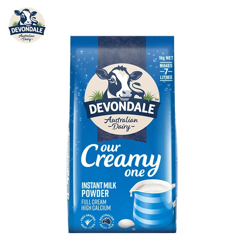 澳洲进口 德运(Devondale) 全脂成人奶粉 进口奶粉 调制乳奶粉 1kg 全脂奶粉1kg