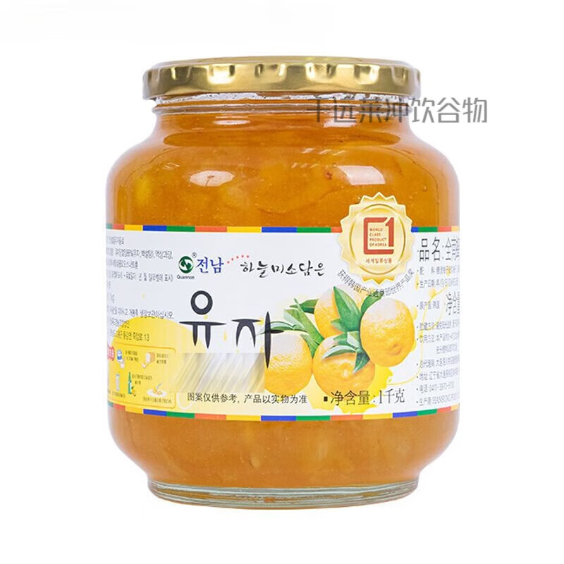 SOXW韩国全南蜂蜜柚子茶冲饮全楠柠檬百香果芦荟大枣蓝莓水果茶酱 蜂蜜柚子茶1kg