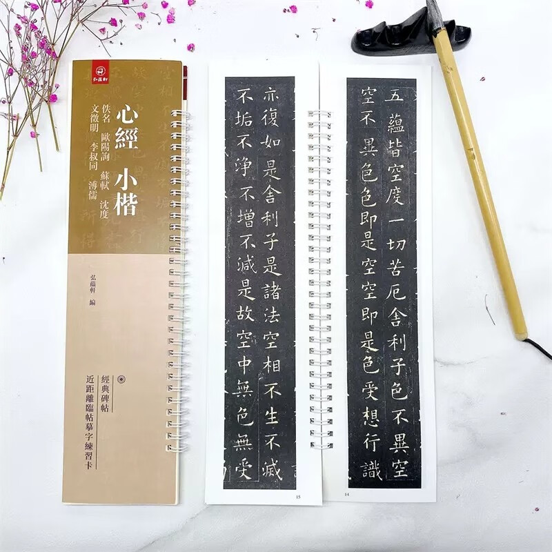 【现货速发】心经小楷 佚名 欧阳询 苏轼 沈度 文征明 李叔同 溥儒心经 经典碑帖近距离临帖摹字练习卡