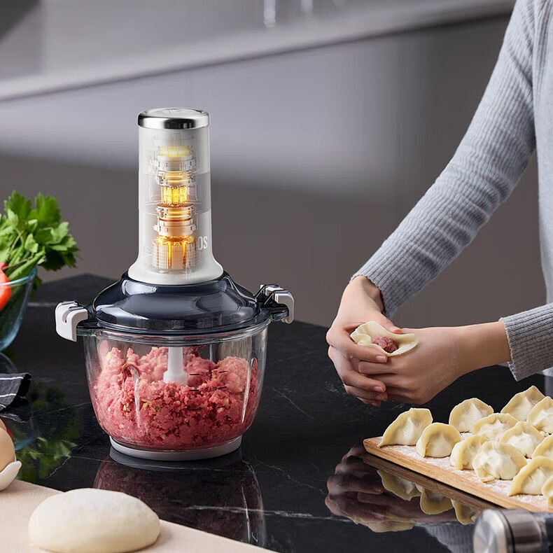 THERMOS(膳魔师 )绞肉机家用和面绞肉机一体机辅食机料理机搅拌机绞馅机碎肉机全自动多功能 马尔斯绿EHA-5623A 2.5L