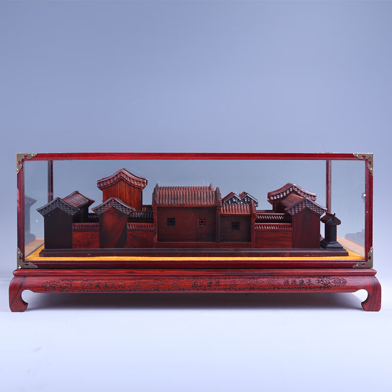 一木代传老北京四合院摆件模型客厅创意家具装饰摆件家居饰品大红酸枝