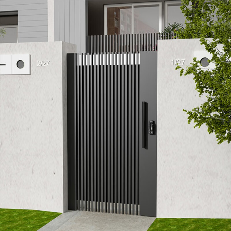 不锈钢别墅大门对开门户外单双开铁艺庭院门电动门乡村花园栅栏门