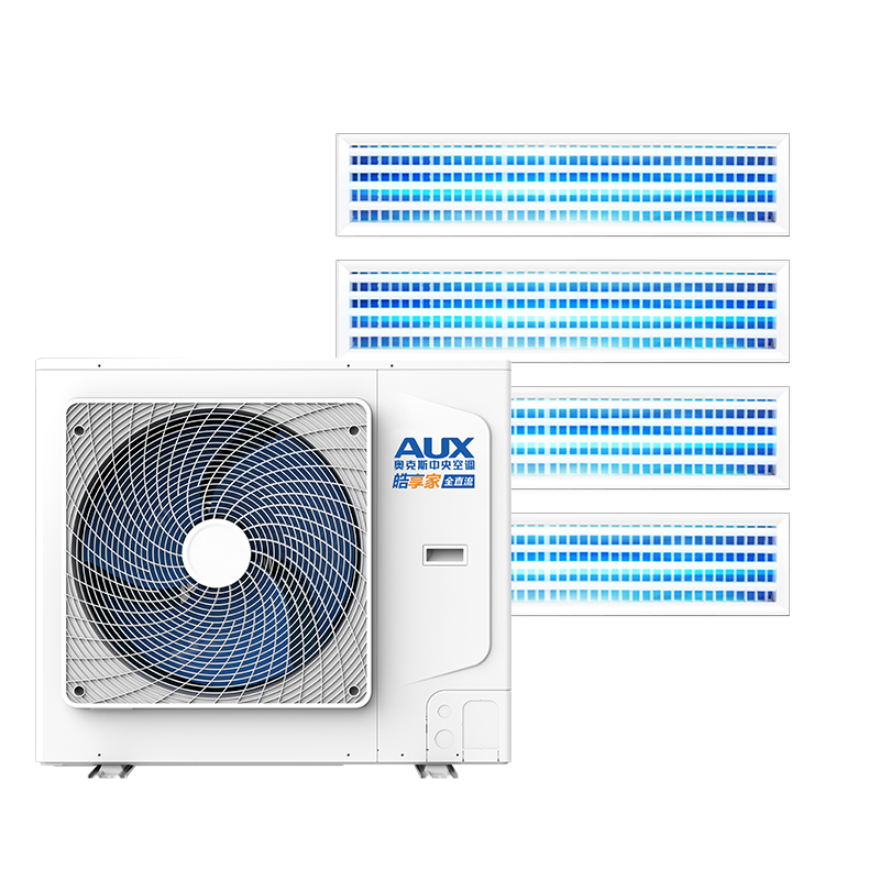 奥克斯(AUX)中央空调大6匹一拖四多联风管机1级能效全直流变频智能家电嵌入式空调适用三室一厅DLR-H160W(G1)