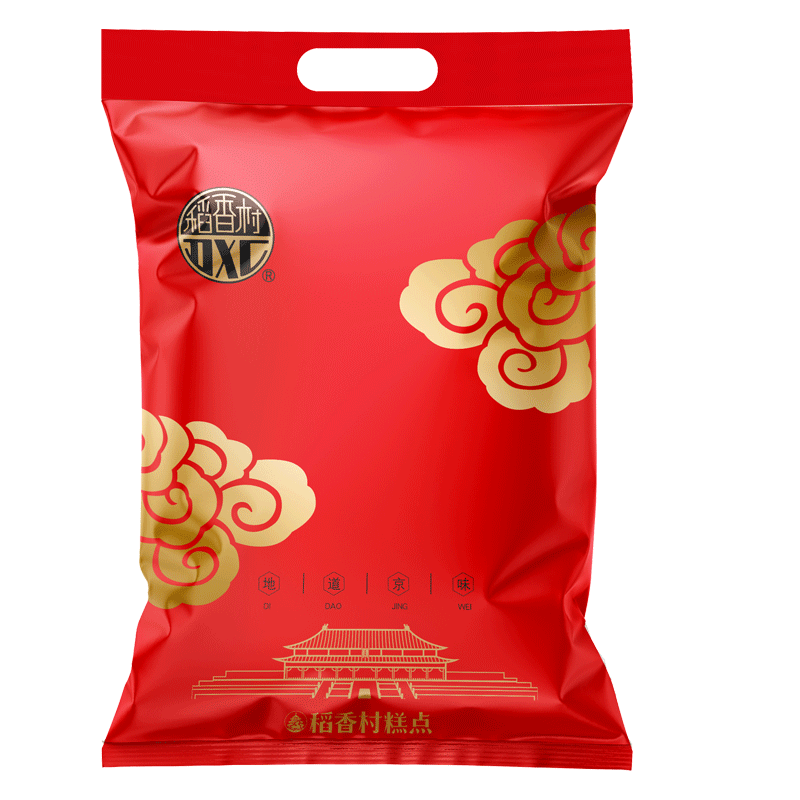 稻香村稻香村北京特产糕点年货大礼包1000g驴打滚艾窝窝茯苓饼小吃