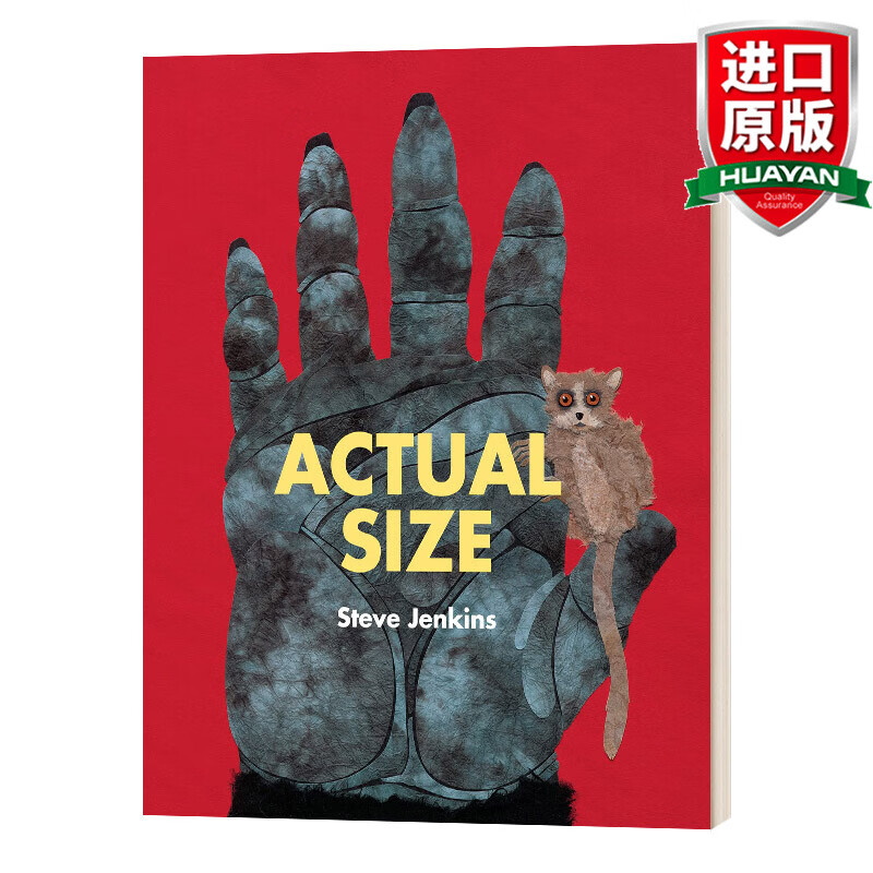 actual size 英文原版 猩猩的手有这么大 动物的实际大小 凯迪克大奖