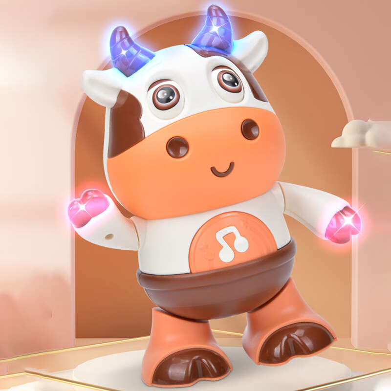 chen)唱跳小萌牛婴儿玩具有声会动岁早教个月宝宝幼儿哼哼牛玩具wj