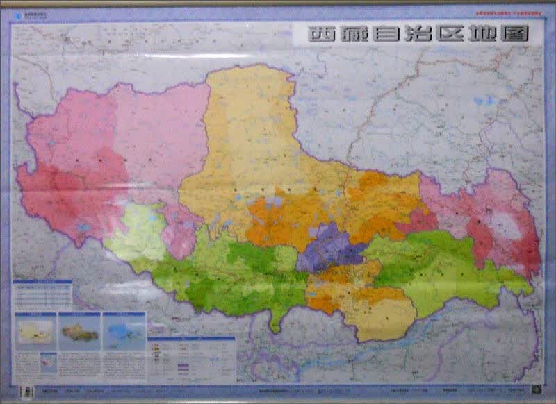 【送货上门】1-200万西藏自治区地图(套封)