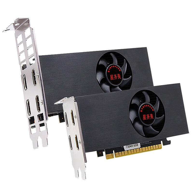 带edid锁屏4屏显卡原生接口炒股投影拼接监控可用于小机箱 gt730  2g