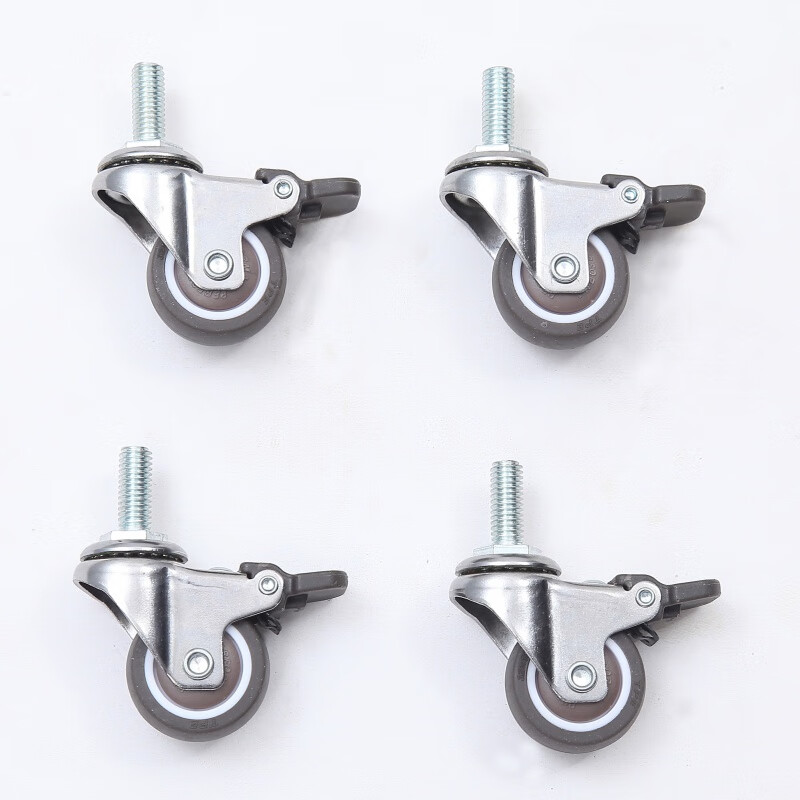 定制vrs防滑减震脚轮万向轮带止锁刹车滑轮黑色滚轮可移动轮子4个