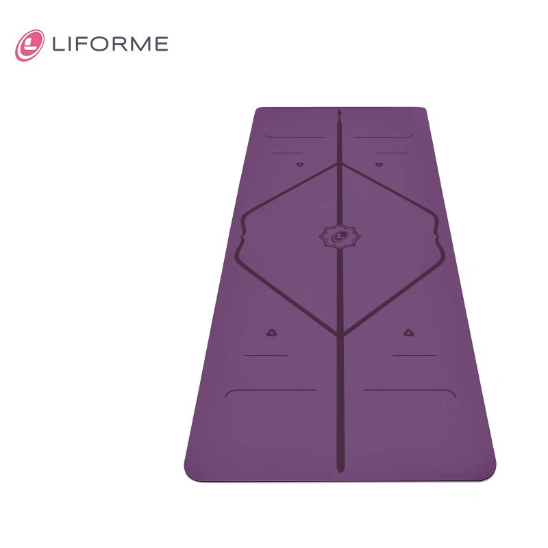 liforme Liforme瑜伽垫女儿童专用吸汗防滑天然橡胶加厚无味健身舞蹈垫 儿童经典版（紫色） 4mm厚度
