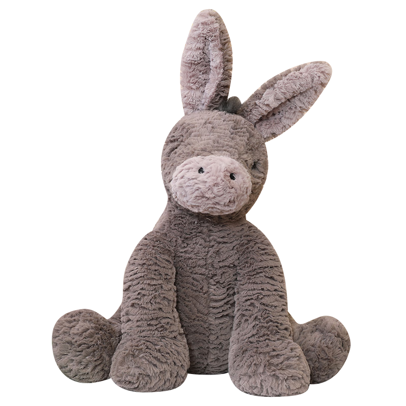 嘟兜灰色小毛驴公仔可爱驴友坐款驴玩偶毛绒玩具超柔软毛茸茸抱枕礼物