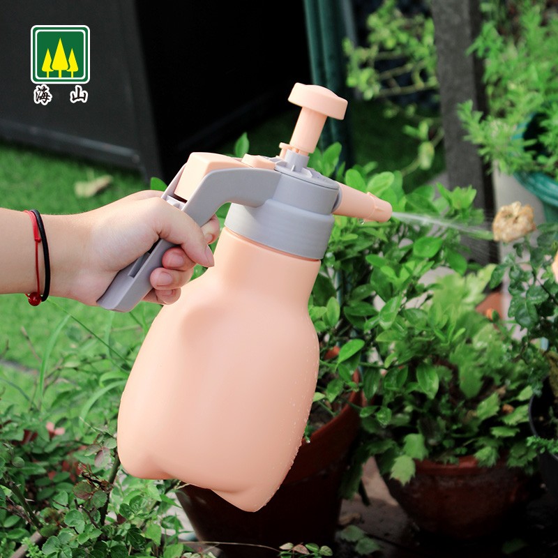 GREENLIFE便携洒水壶浇水壶园艺工具家用植物浇花喷雾器按压小型气压式喷壶 1L蘑菇压力喷壶