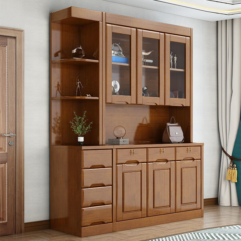 罗籍曼2023年新款实木鞋柜家用客厅酒柜餐边柜储物柜进门组合收纳碗木柜 一体墙柜 尺寸定制(咨询客服)使用感如何?