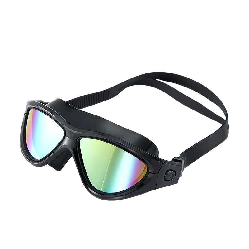 浩沙（hosa）泳鏡大框高清防霧防水游泳眼鏡男女通用電鍍潛水護(hù)目鏡 黑色