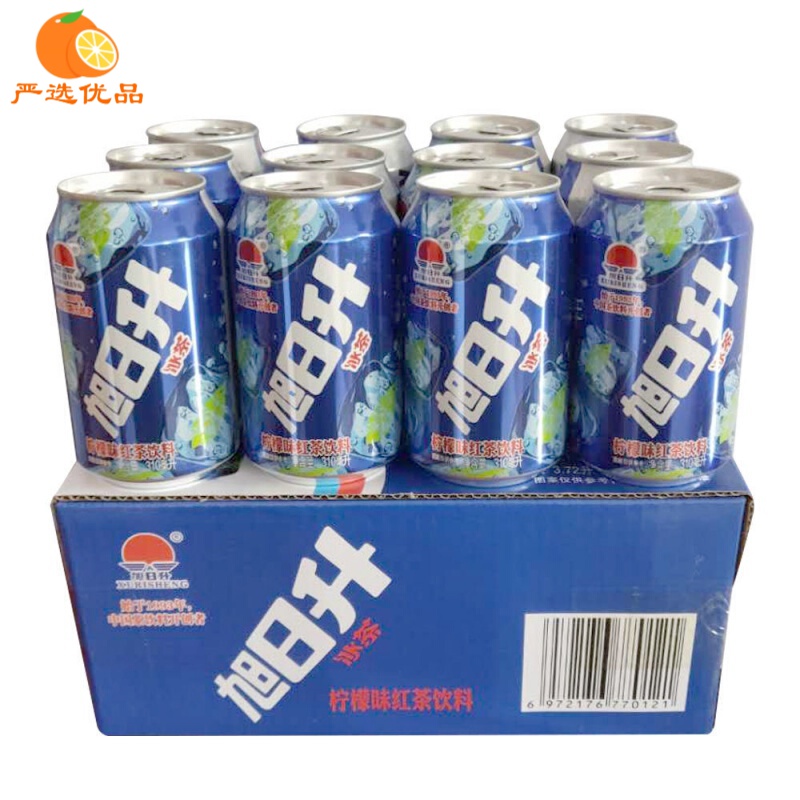 旭日升旭日升冰茶果味凉茶饮料饮品310ml*12罐整箱儿时的甜味 旭日升