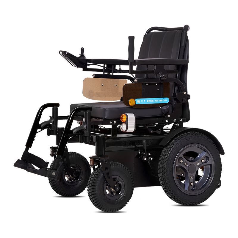 伊凯电动轮椅全自动智能老人残疾人大功率续航越野四轮 橙色55ah铅酸