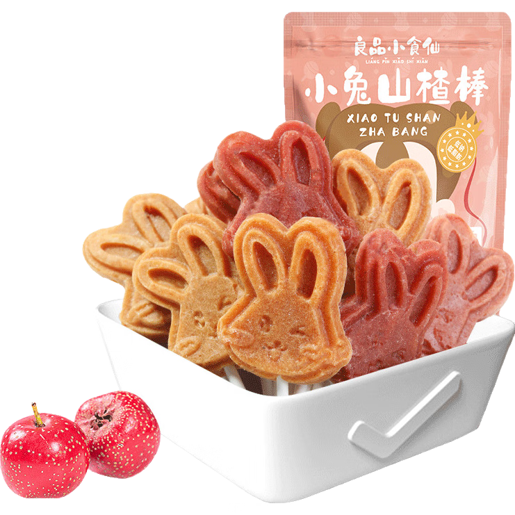 良品铺子 小兔山楂棒什锦装棒棒糖 小食仙儿童零食蜜饯糖果休闲零食 85g