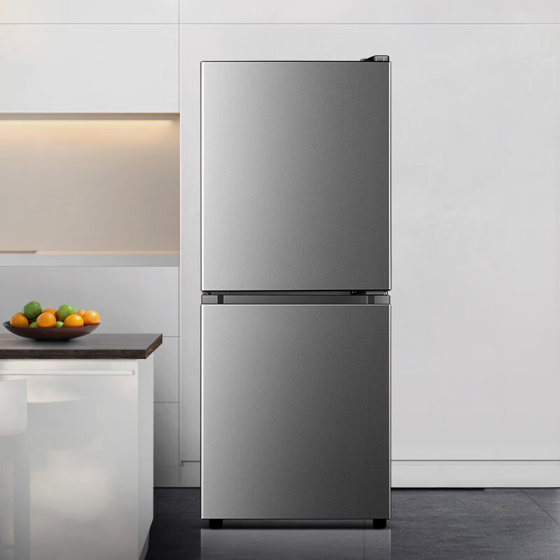 奥克斯（AUX）双门小型电冰箱 冷藏冷冻 家用出租房宿舍必备 节能低噪中小型电冰箱 128升 双门 BCD128K153L星河灰