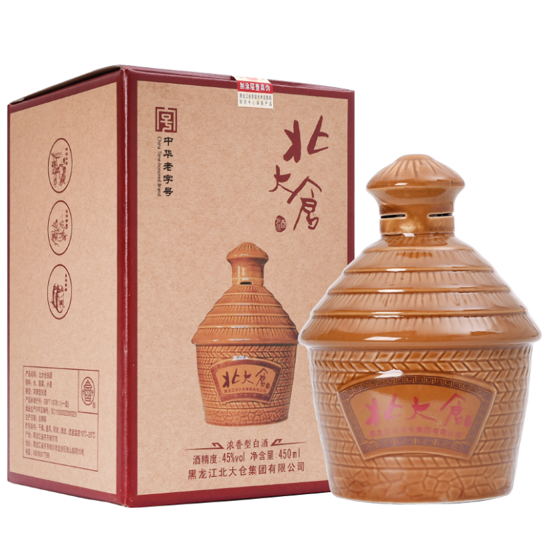 【酒厂直销】北大仓粮仓45度450ml*4瓶整箱装中华大粮仓独立包装东北