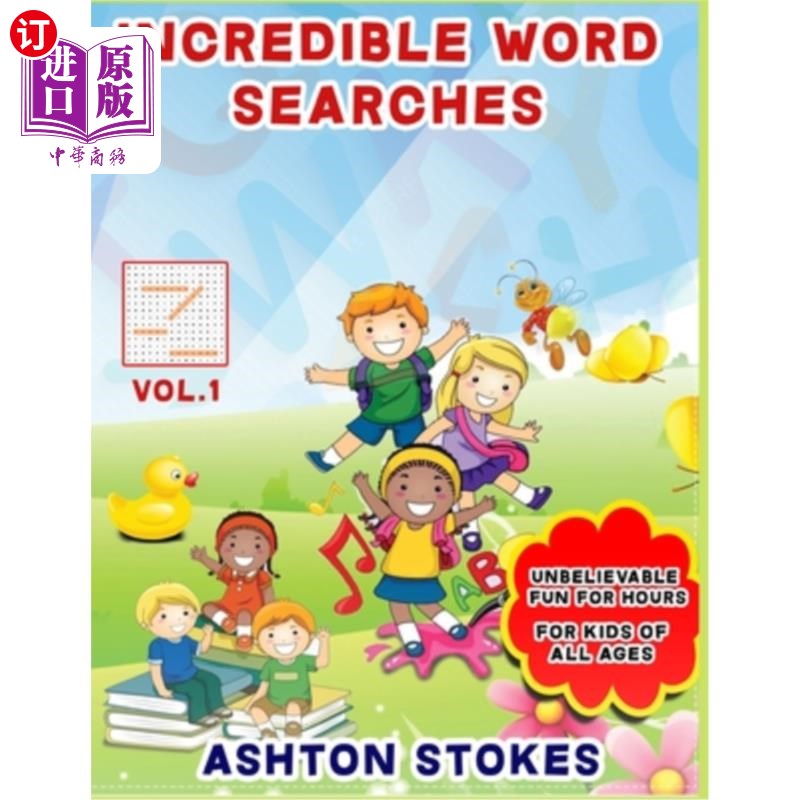 海外直订incredible word searches for kids: unbelievable fun for